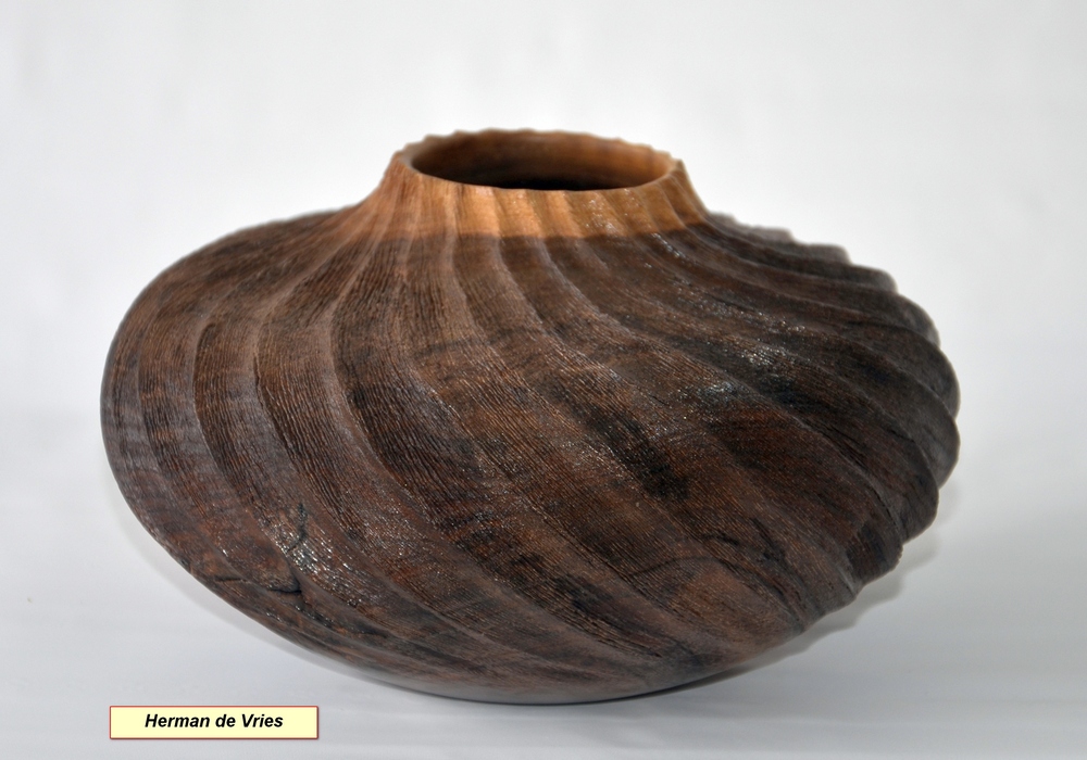 Walnut Carved Spiral form